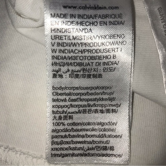 Calvin Klein Men’s Tank Top Shirt White Blue Yellow Stripe Size XL - Picture 4 of 8